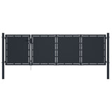 VidaXL Tor 350x100 cm Stahl Anthrazit