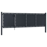 VidaXL Tor 350x100 cm Stahl Anthrazit