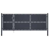 VidaXL Tor 350x125 cm Stahl Anthrazit
