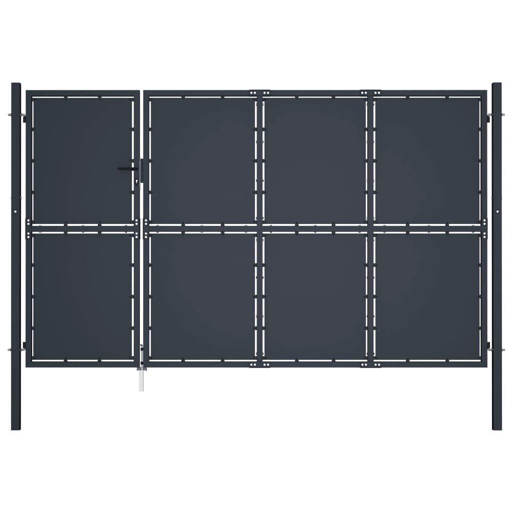 VidaXL Tor 350x150 cm Stahl Anthrazit