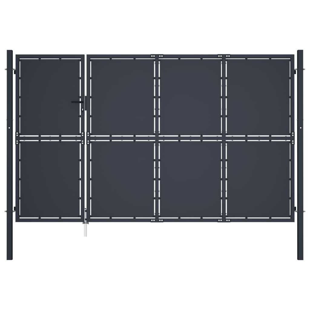 VidaXL Tor 350x200 cm Stahl Anthrazit