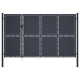 VidaXL Tor 350x200 cm Stahl Anthrazit