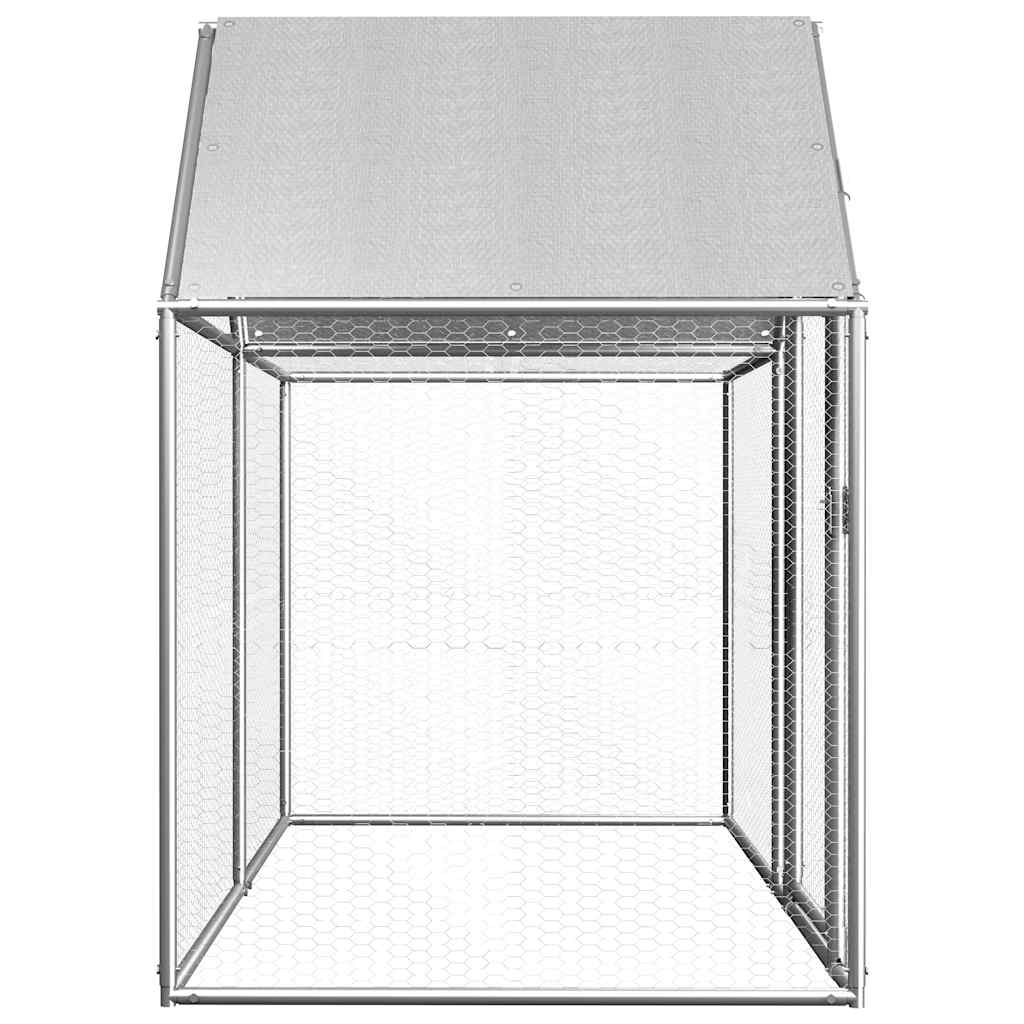 Vidaxl Chicken Run 2x1x1,5 m verzinkter Stahl