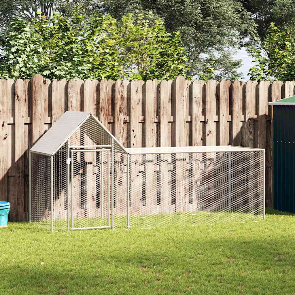 Vidaxl Chicken Run 3x1x1,5 m verzinkter Stahl