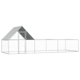 Vidaxl Chicken Run 6x2x2 m verzinkter Stahl