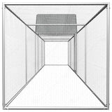 Vidaxl Chicken Run 9x1x1,5 m verzinkter Stahl