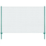 Vidaxl Drahtgitter FET mit Pfosten 25x2 m Stahlgrün