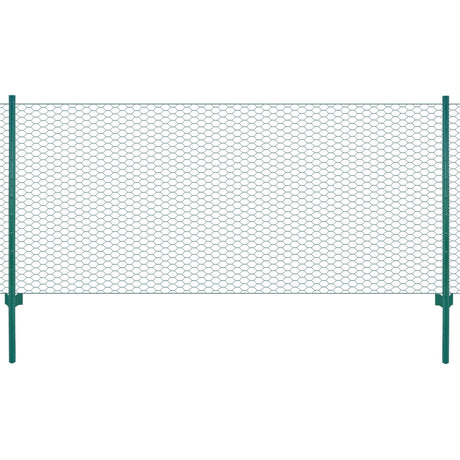 Vidaxl Drahtgitter FET mit Pfosten 25x0,5 m Stahlgrün