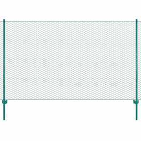 Vidaxl Drahtgitter FET mit Pfosten 25x2 m Stahlgrün