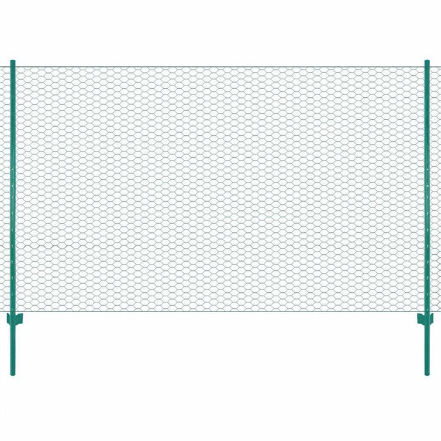Vidaxl Drahtgitter FET mit Pfosten 25x2 m Stahlgrün