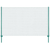 Vidaxl Drahtgitter FET mit Pfosten 25x2 m Stahlgrün