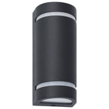 Vidaxl Outdoor -Wandlampen 2 Stcs 35 W halbschwarz schwarz
