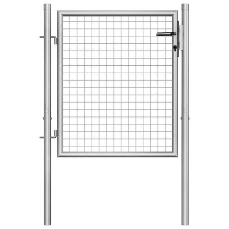 VidaXL Gartentor verzinkter Stahl 100x75 cm Silber