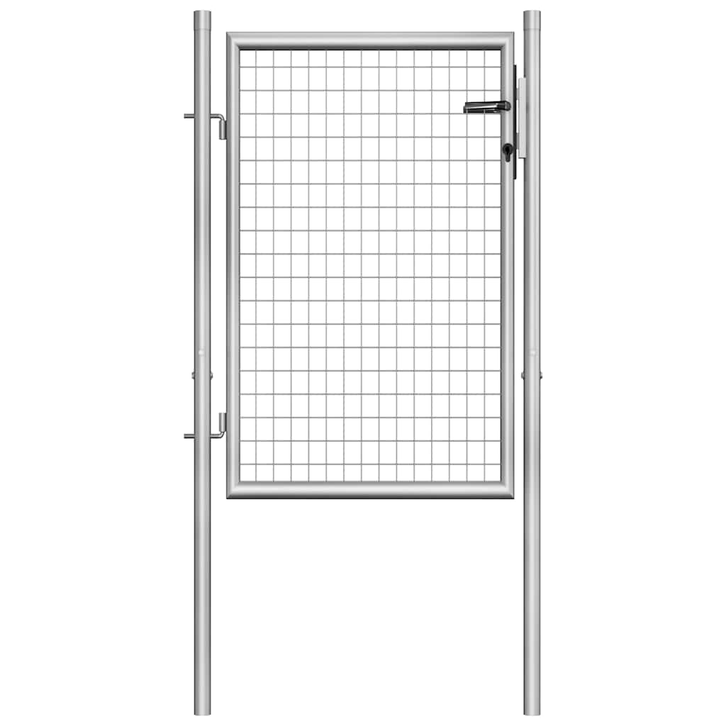 Vidaxx Gartentor verzinkter Stahl 100x100 cm silber