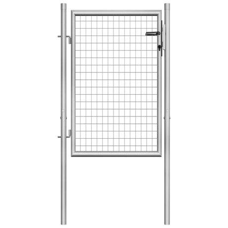 Vidaxx Gartentor verzinkter Stahl 100x100 cm silber