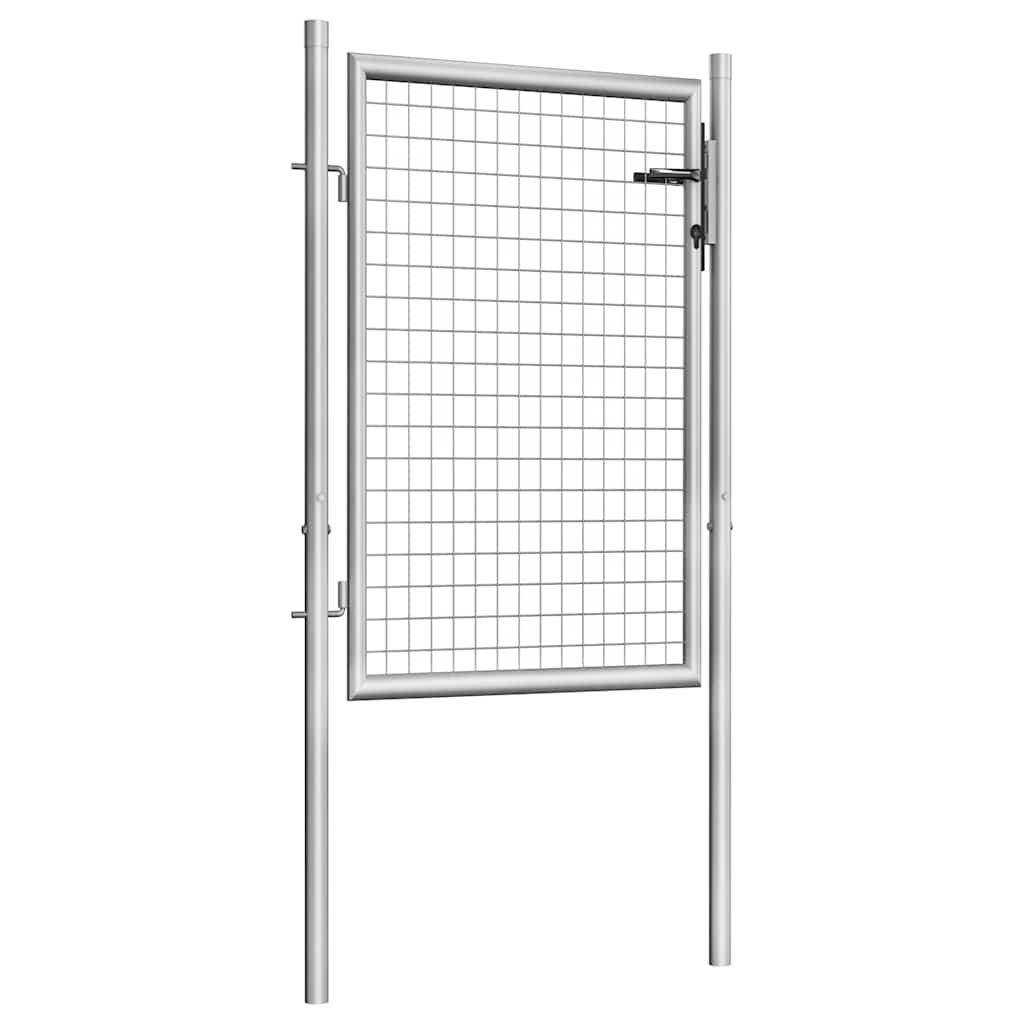 Vidaxx Gartentor verzinkter Stahl 100x100 cm silber