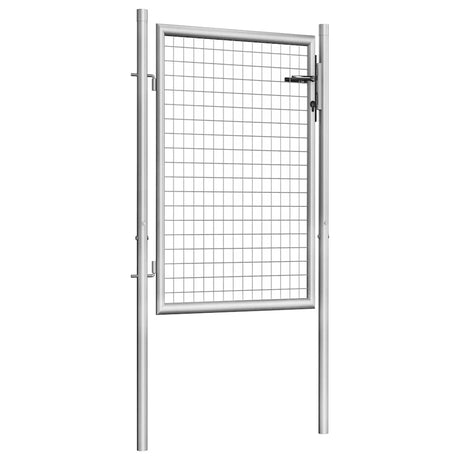 Vidaxx Gartentor verzinkter Stahl 100x100 cm silber