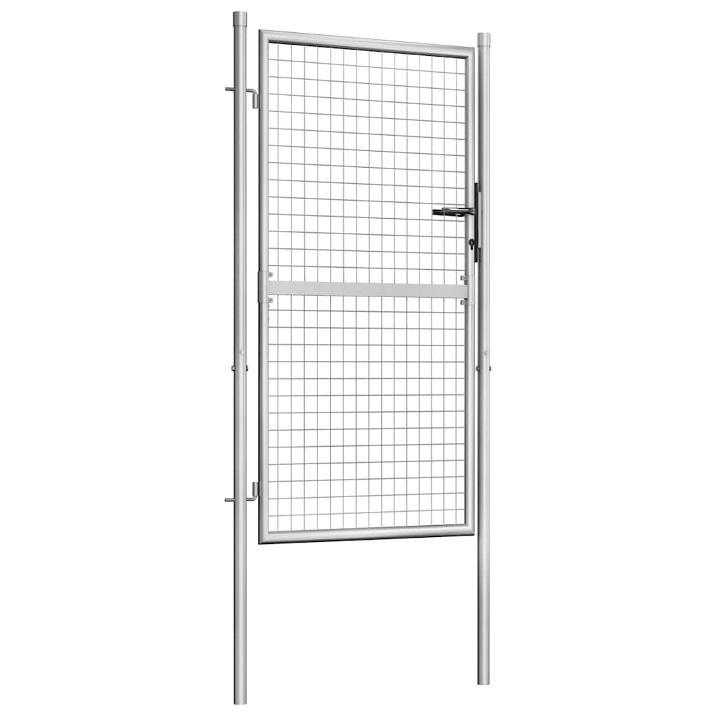 Vidaxx Gartentor verzinkter Stahl 100x150 cm silber