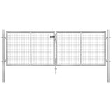 VIDAXL -Anschluss 306x125 cm verzinkter Stahl Silber gefärbt