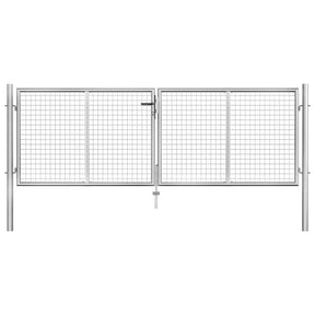 VIDAXL -Anschluss 306x125 cm verzinkter Stahl Silber gefärbt