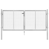 Vidaxl -Port 306x150 cm verzinkter Stahl Silberfarben