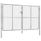 Vidaxl -Port 306x200 cm verzinkter Stahl Silberfarben