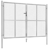 VIDAXL -Anschluss 306x225 cm verzinkter Stahl Silber gefärbt
