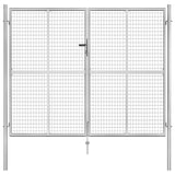 Vidaxl -Port 306x250 cm verzinkter Stahl Silberfarben