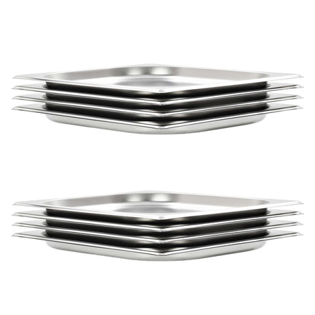 VIDAXL GASTRONORMBAKKEN 8 PC GN 1 2 20 mm Edelstahl