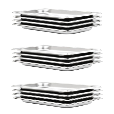 Vidaxx Gastronormbehälter 12 Stück GN 1 3 20 mm Edelstahl