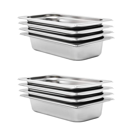 Vidaxxl Gastronormbehälter 8 Stück GN 1 3 65 mm Edelstahl