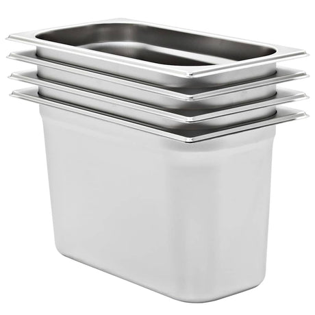 Vidaxx Gastronormbehälter 4 Stück GN 1 3 200 mm Edelstahl