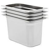 VIDAXL GASTRONORMBAKKEN 4 PCS GN 1 3 200 mm Edelstahl