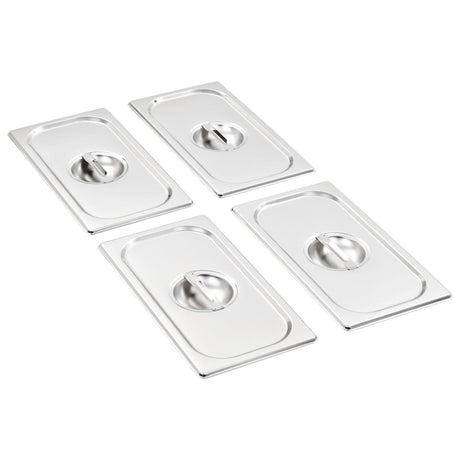 Vidaxl Deckel 4 Stück für GN 1 3 Edelstahlschüsseln