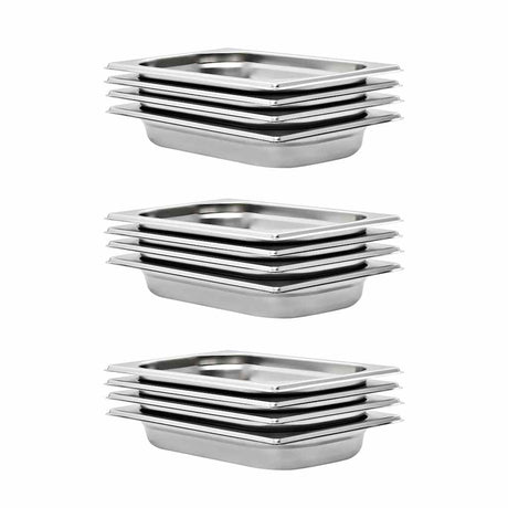 Vidaxx Gastronormbehälter 12 Stück GN 1 4 40 mm Edelstahl
