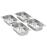 VIDAXL GASTRONORMBAKKEN 8 PC GN 1 4 65 mm Edelstahl