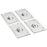Vidaxl Deckel 4 Stück für GN 1 4 Edelstahlschüsseln