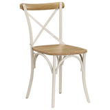 Vidaxl kruisstoelen 2 st massief mangohout wit