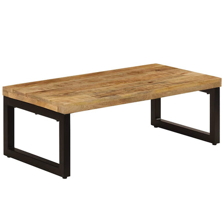 Vidaxl salontafel 100x50x35 cm massief mangohout en staal
