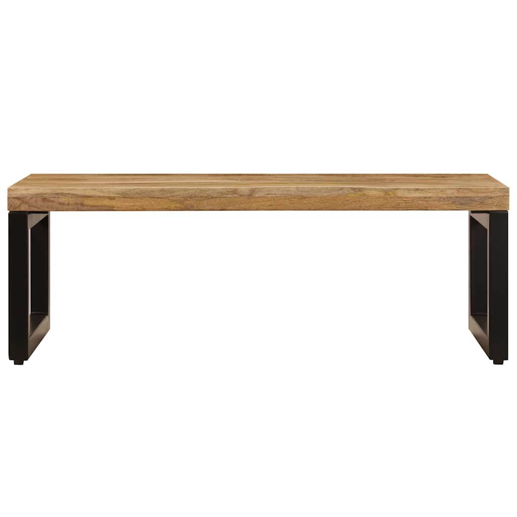 Vidaxl salontafel 100x50x35 cm massief mangohout en staal
