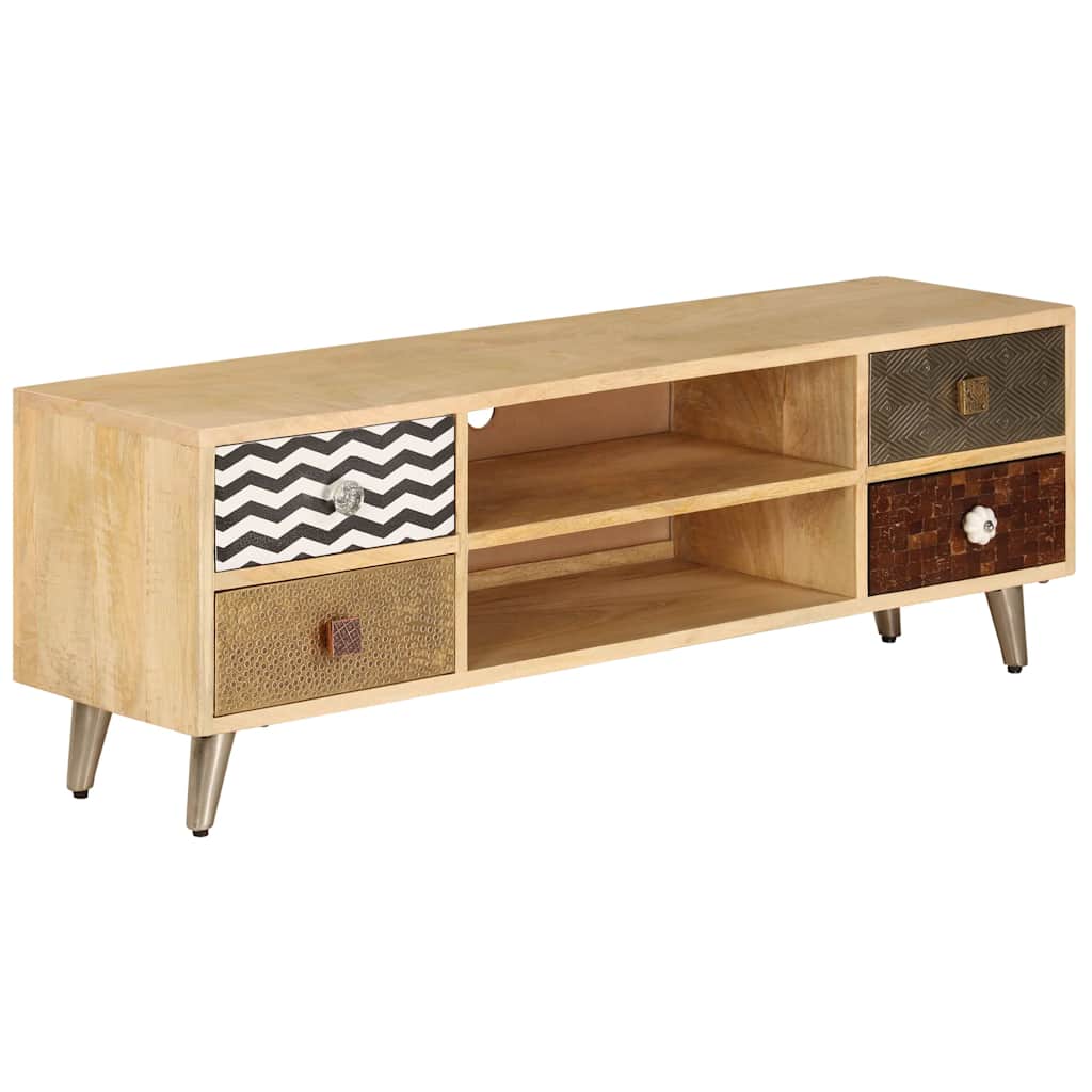 Vidaxl tv-meubel 120x30x40 cm massief mangohout