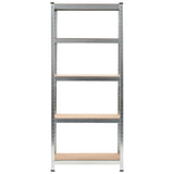 VIDAXL-LAGE RAG 5-LAYER-STAHL und PRICTIONED Holz Silberfarbe