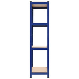 VIDAXL-LAGE RARK 4-Layer-Stahl und verarbeitetes Holzblau