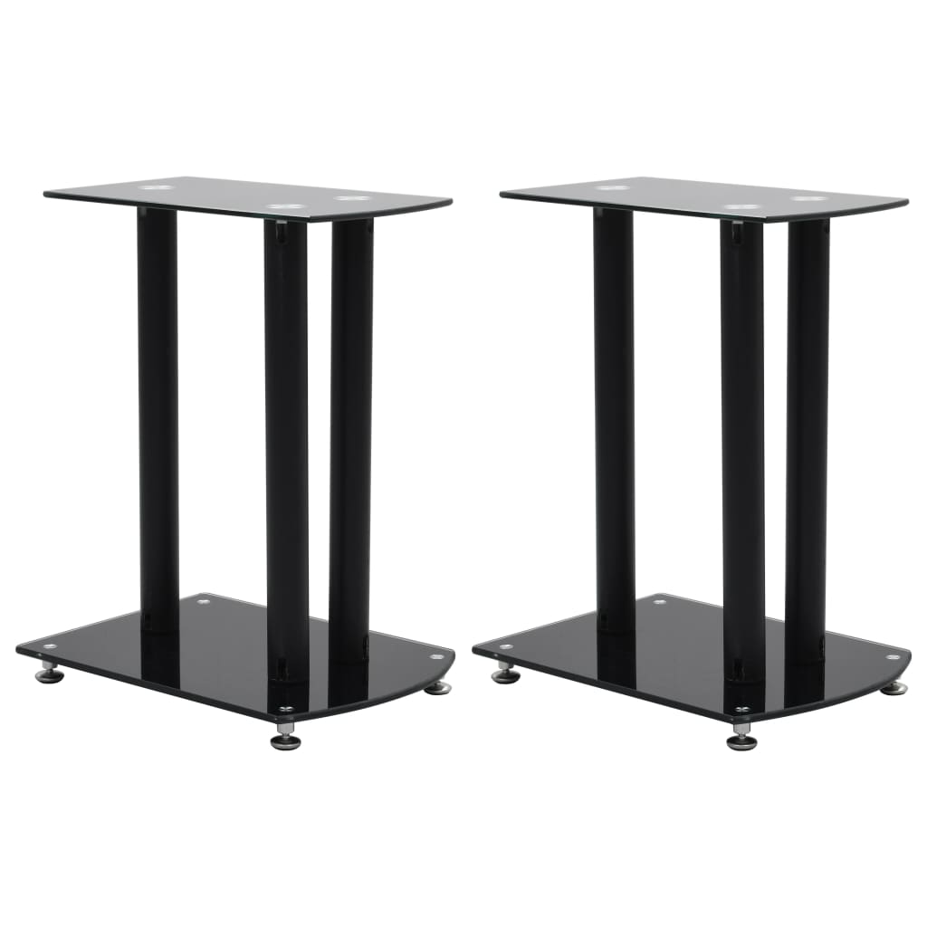 VidaXL Lautsprecher Standard 2 Stück Aluminium Sicherheitsglas schwarz
