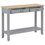 Vidaxl wandtafel 110x35x80 cm hout grijs