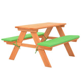 Vidaxl kinderpicknicktafel met banken 89x79x50 cm massief vurenhout