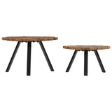 Vidaxl salontafels 2 st massief gerecycled hout