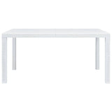 Vidaxl tuintafel 150x90x72 cm rattan-look kunststof wit
