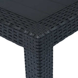 Vidaxl tuintafel 220x90x72 cm rattan-look kunststof antraciet