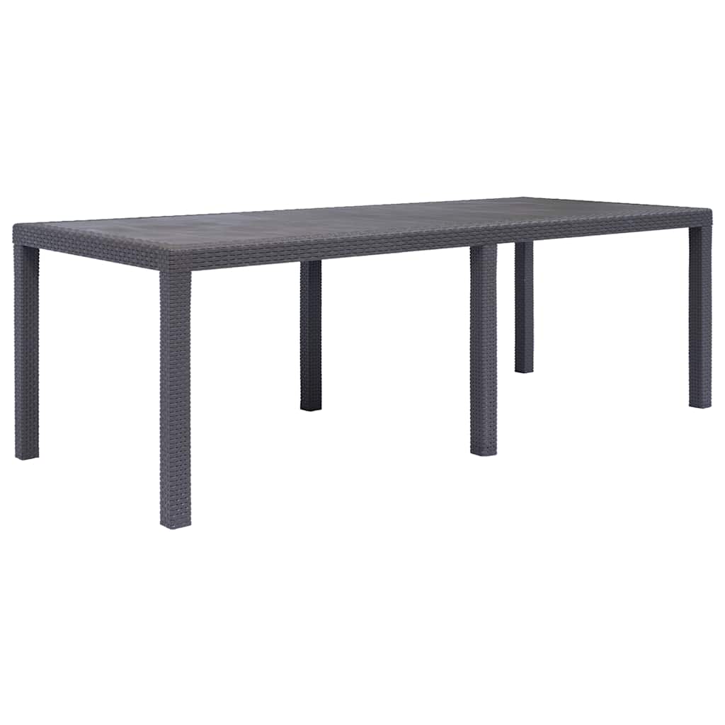 Vidaxl tuintafel 220x90x72 cm rattan-look kunststof bruin